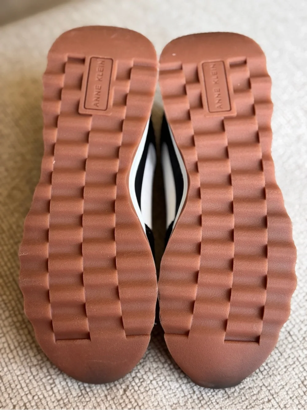 Anne Klein Black and White Retro-Style Men's Sneakers